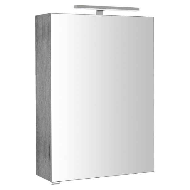 Sapho RIWA galerka s LED osvětlením, 50x70x17cm, dub stříbrný