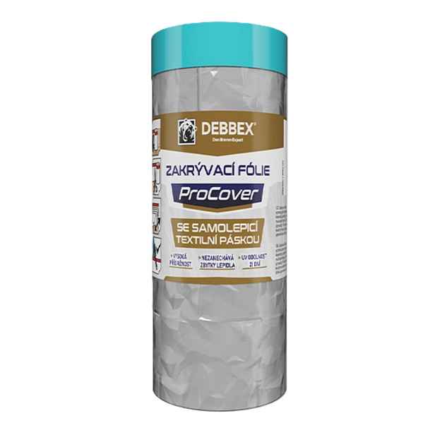 Zakrývací fólie s textilní páskou - 55cm x 33m Den Braven