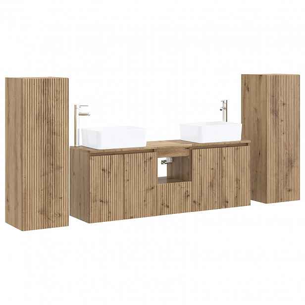 vidaXL Sada koupelnového nábytku 5 ks Dub artisan 33 x 34,5 x 100 cm