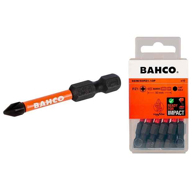 Bit – úderový hrot PZ1 Bahco uchycení 1/4" 50 mm 10 kusů
