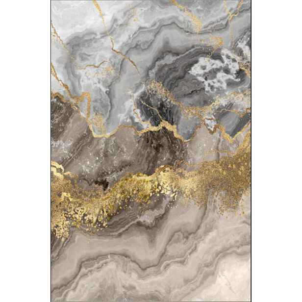 Conceptum Hypnose Koberec Marble 160x230 cm šedý/zlatý