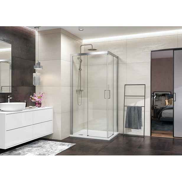DYNAMIC R14 Sprchová zástěna obdélníková 100x80cm. chrom satin