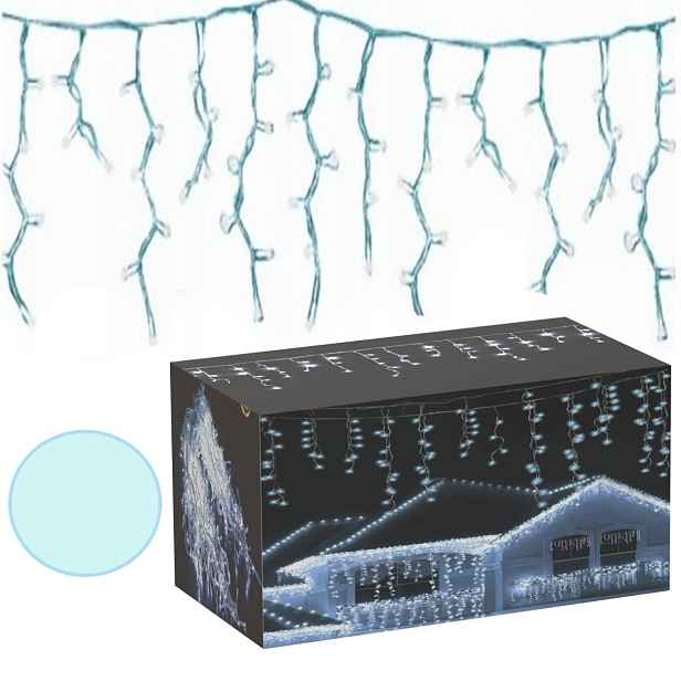 Lampy Rampouchy 500 Led Venkovní 21 M Bílé Teplé Flash IP44 Záclona