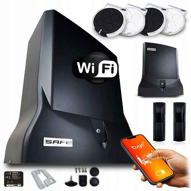 Set Pohon Posuvné Brány Safe automat do 800 kg Wifi Tuya 4xpilot foto