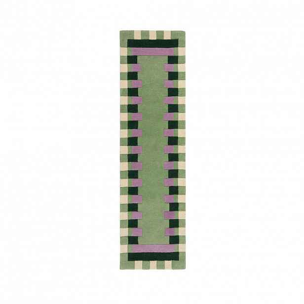 Flair Rugs BĚHOUN, 60/230 cm, zelená, fialová