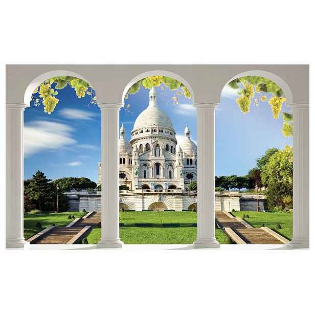 Fototapeta Sacré-Cœur Paříž vinylová 368x254 Bazilika a perspektiva lepidlo