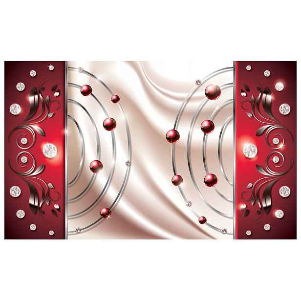 Fototapeta Stříbrné linie Sféry a diamanty Art Deco na pozadí 200x140 lepidlo