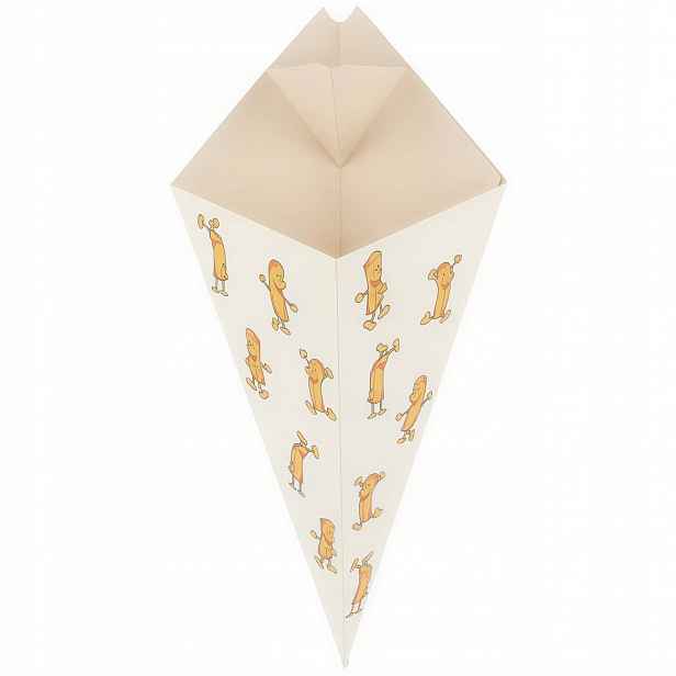 Papírové sáčky na hranolky místo omáčka popcorn 27x16 cm 250 g 200 ks