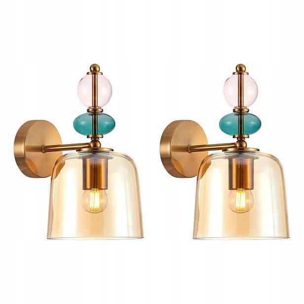 Sada 2 elegantních nástěnných lamp Namos hnědé barvy Italux