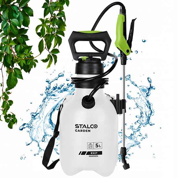 Ruční Tlakový Postřikovač 5 L, Prodloužená Lanka 47-74 CM, Tryska Stalco
