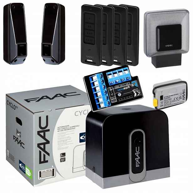 Faac Cyclo C721+ Modul WiFi Lampa+ Pilot 4ks pohon posuvné brány