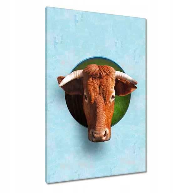 Obrazy 80x120 Rohatý pohled Světle Modrá