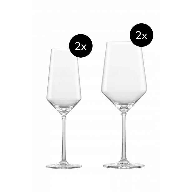 Sada 4 sklenic na víno Date Night Pure