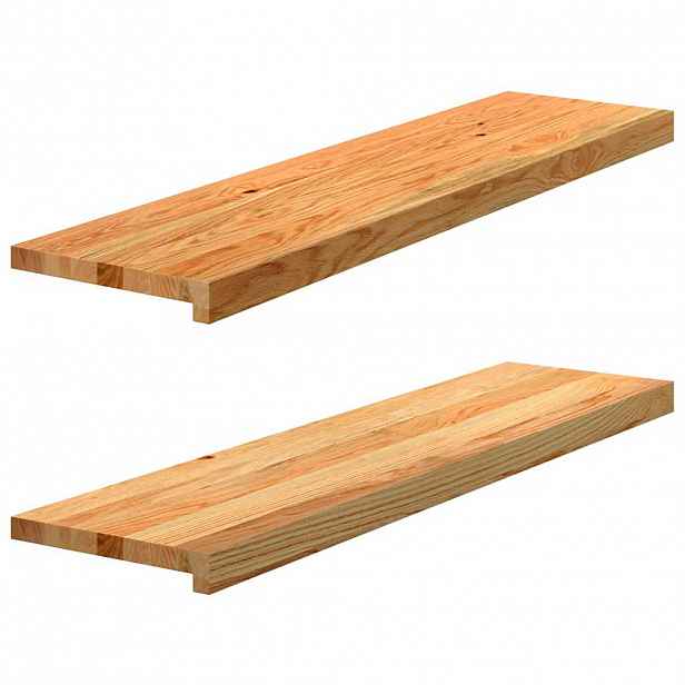 vidaXL Nášlapy na schody 2 ks světle hnědé 100x30x2 cm masivní dub