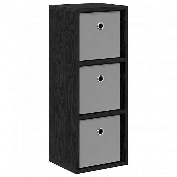 vidaXL Servírovací skříň se zásuvkou Černý dub 25,5 x 22 x 69,5 cm