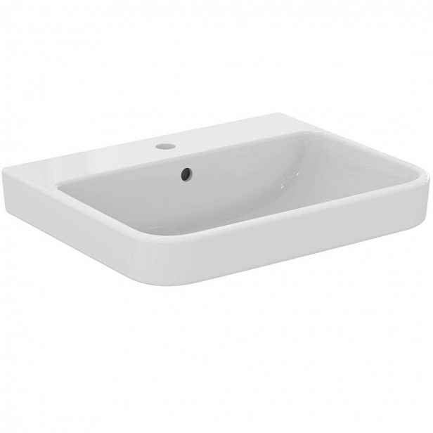 Ideal Standard i.Life B - Umyvadlo 60x48 cm, s přepadem, otvor pro baterii, bílá T460701