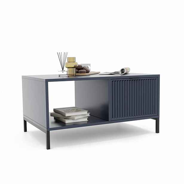 Idohome KONFERENČNÍ STOLEK WAVE 90/58/45 cm, obdélníkový, indigový
