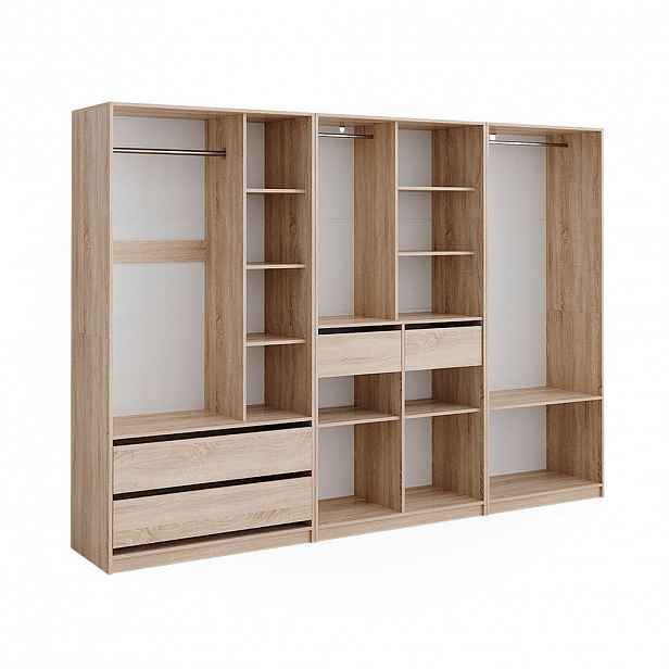 Vicco ŠATNÍ SKŘÍŇ Elmo Sonoma 280 x 200 cm Sada 3 kusů