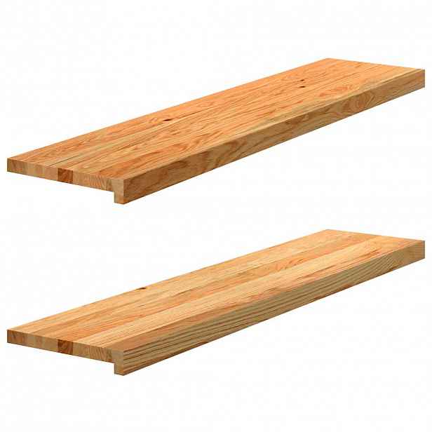 vidaXL Nášlapy na schody 2 ks světle hnědé 110x30x2 cm masivní dub