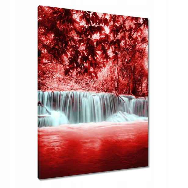 Obrazy 60x80 Červený vodopád Kaskáda