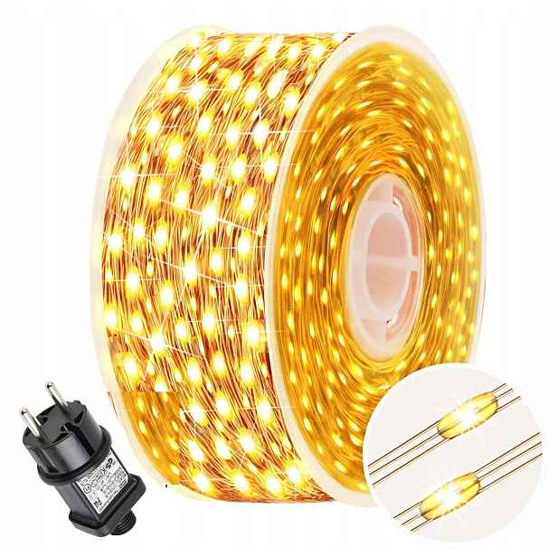 Profesionální dekorativní osvětlení. Lampičky 1000 Led 100 m, IP67.