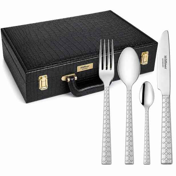 Sada příborů Kufr 72 El Satén Hoffner Elegance Premium