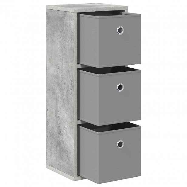 vidaXL Servírovací skříň se zásuvkou Betonově šedá 25,5 x 22 x 69,5 cm