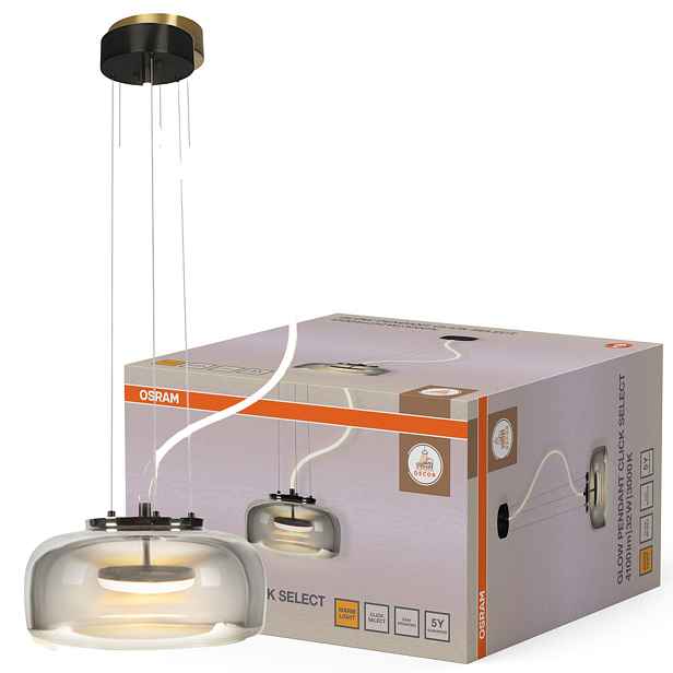 Závěsná stropní lampa 32W 2500lm 3000K Teplá černá Šedá Decor Osram