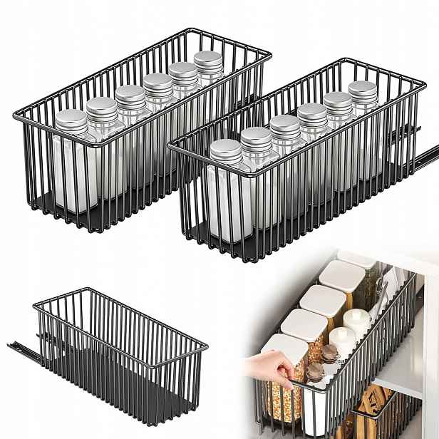2 x Výsuvný Organizér Do Skříně Na Koření, Výsuvná police 41x16x15.3 cm