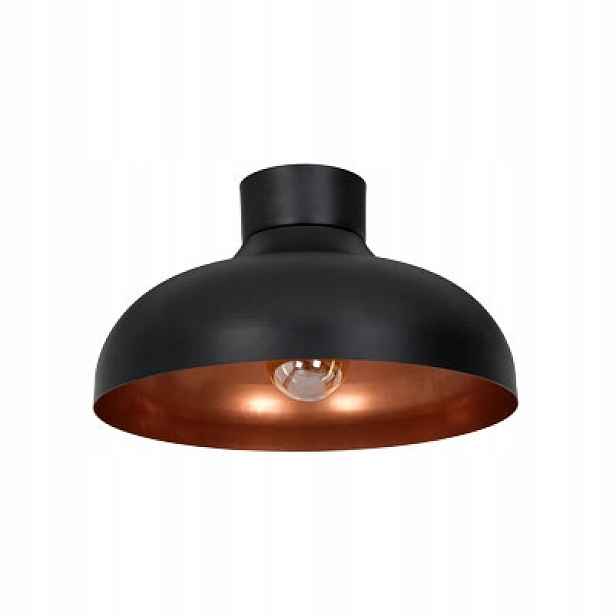 Luminex Stropní svítidlo Basca černá/měděná E27 15W loft design