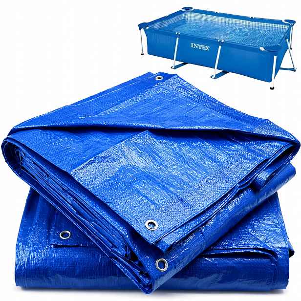 Plachta pokrývá kryt na bazén Intex Metal Frame Junior 260x160