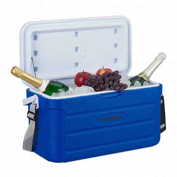 Relaxdays BOX Modrá bílá 20 l ramenní popruh plast