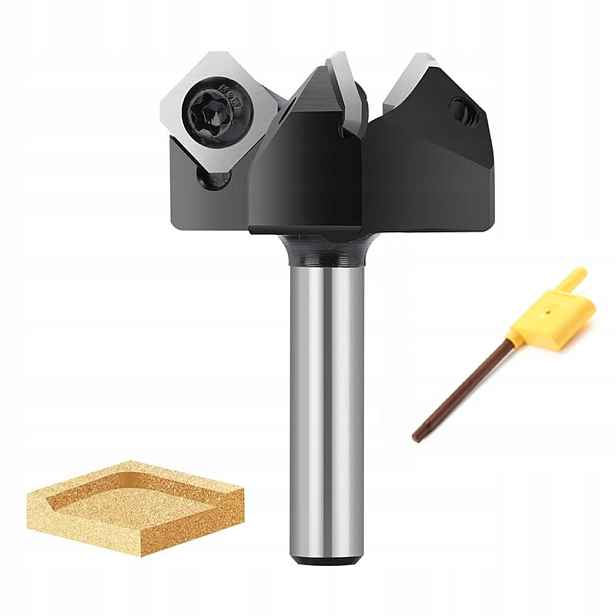 Rovinná Zarovnávací fréza 38,1 mm, stopka 8 mm, pro vyměnitelné břitové destičky
