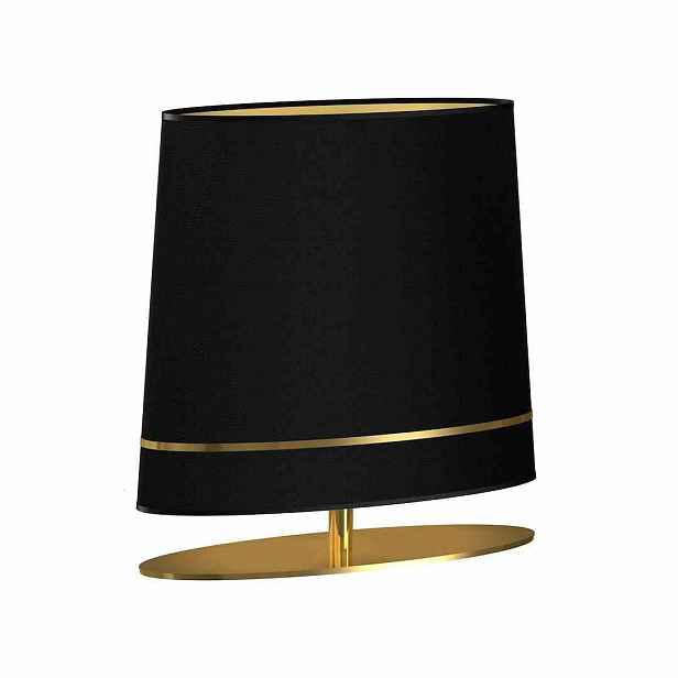 Stolní lampa Noční lampa Milagro Bootes MZ5027 E27 Černá Zlatá Mosaz Art Deco
