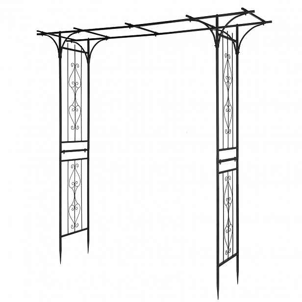 TEMU Zahradní oblouk 7.1 stop, zahradní pergola a oblouk, kovový obloukový rám, venkovní popínavý rostlinný oblouk pro květinové popínavky, venkovní