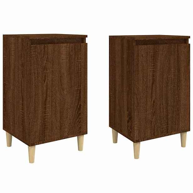 vidaXL Noční stolky 2 ks hnědý dub 40 x 35 x 70 cm kompozitní dřevo