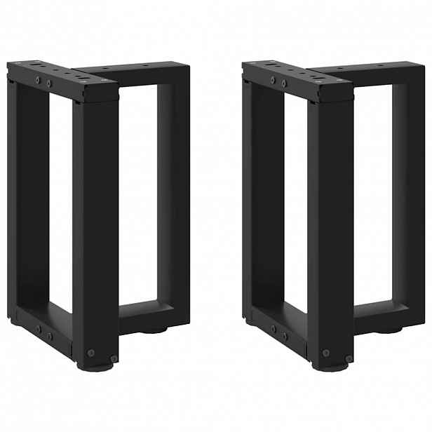 vidaXL Nohy konferenčního stolku ve tvaru T, 2 ks, černé, 38 x 25 x (42-43) cm, ocel