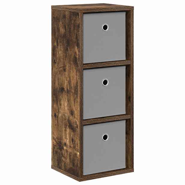 vidaXL Servírovací skříň se zásuvkou Kouřový dub 25,5 x 22 x 69,5 cm