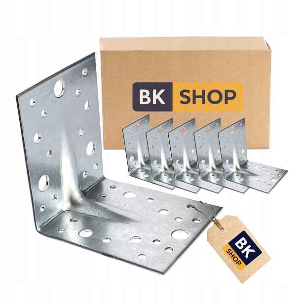 Kp 2 Tesařský úhelník montážní 105x105x90 pevný plech 2,5mm 25 ks