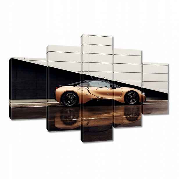 Nástěnné hodiny 150x105 Zlaté Bmw Auto