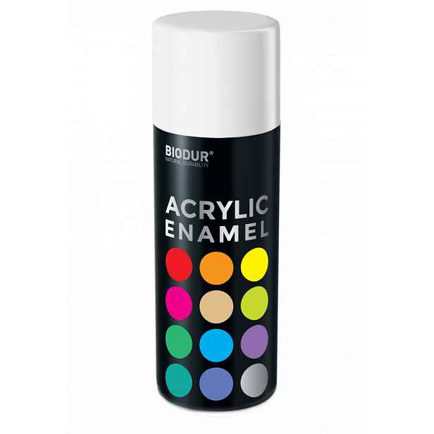 Akrylový email ve spreji - lesklá bílá 400ml/RAL 9010