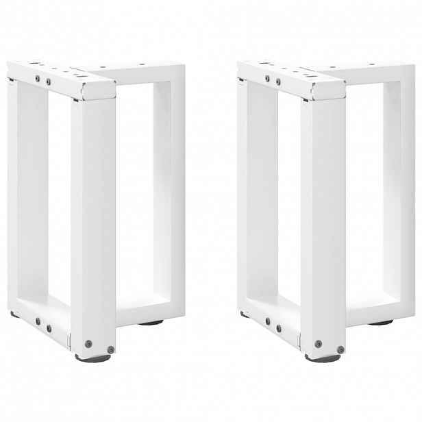 vidaXL Nohy konferenčního stolku ve tvaru T, 2 ks, bílé, 38 x 25 x (42-43) cm, ocel
