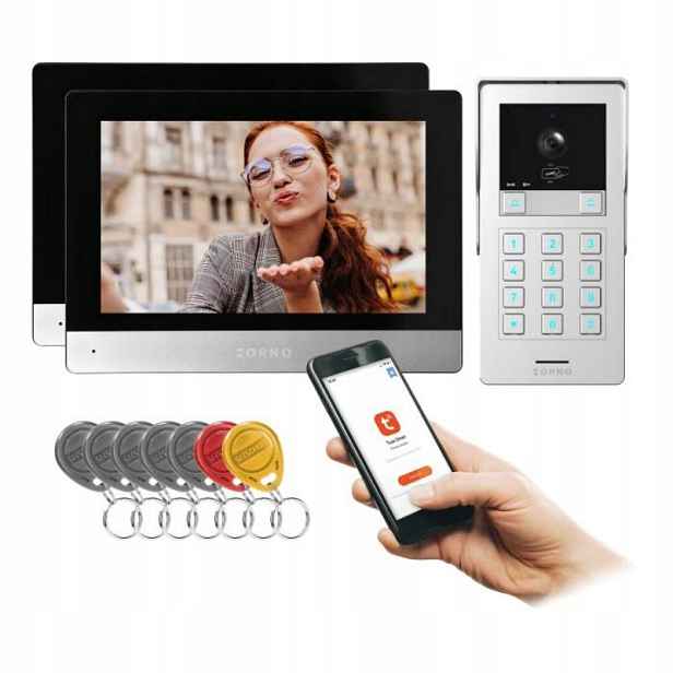 Videotelefonní sada Gayd MULTI2, Wi-Fi Tuya Smart, číselná klávesnice, Full Hd 8"