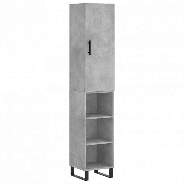 vidaXL Skříň highboard betonově šedá 34,5x34x180 cm kompozitní dřevo