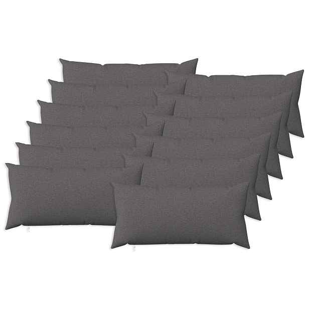 vidaXL Polštář s polštářem HEERLEN 12 ks Světle šedá Textil