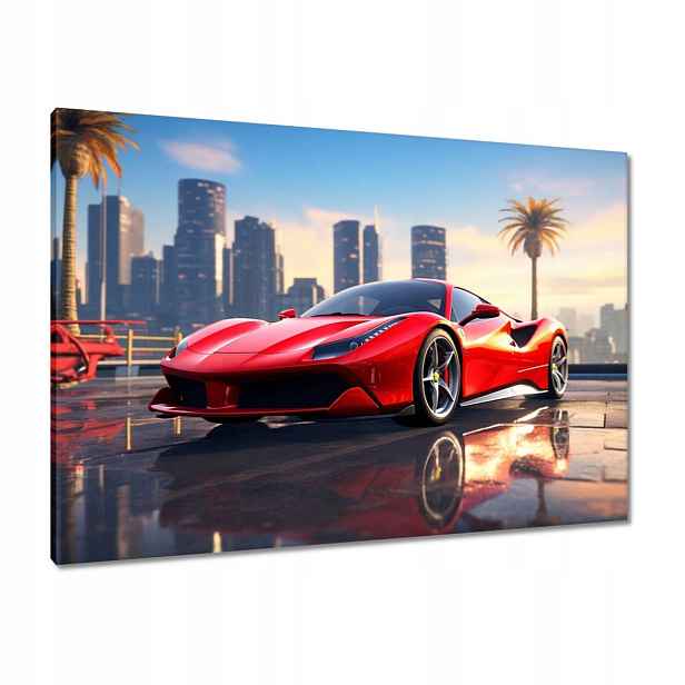 Obrazy 100x70 Červené Ferrari