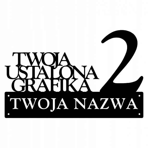 Číslo Na Dům 60 cm Tabule Adresa Ocel 2 mm Własna Grafika