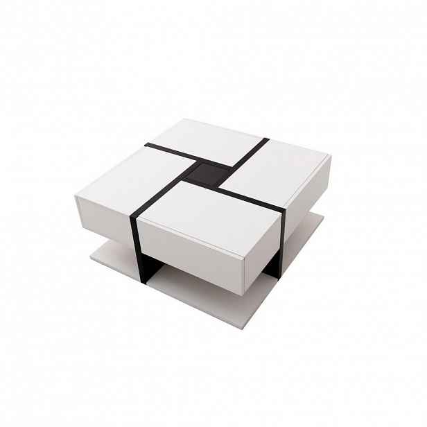 SHOPENTRA KONFERENČNÍ STOLEK 78x78x36 cm se 4 zásuvkami