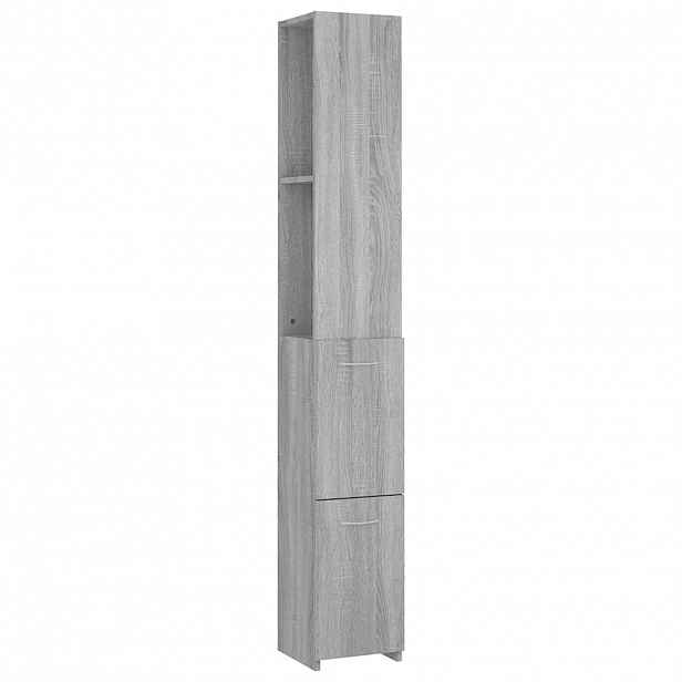 vidaXL Koupelnová skříňka šedá sonoma 25x26,5x170 cm kompozitní dřevo