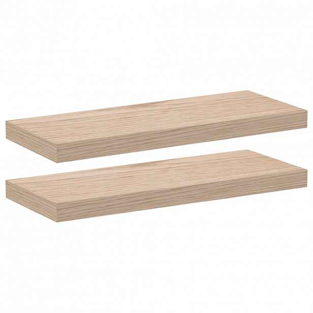 vidaXL Plovoucí police 2 ks 60 x 23,5 x 4 cm kompozitní dřevo